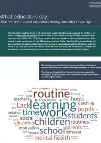 What educators say:  How can we support educators during and after COVID-19?