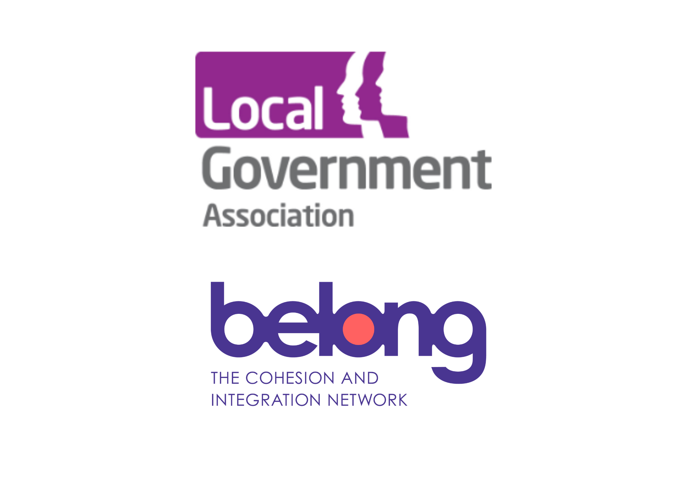 Local Government Association and Belong's logos on a white background